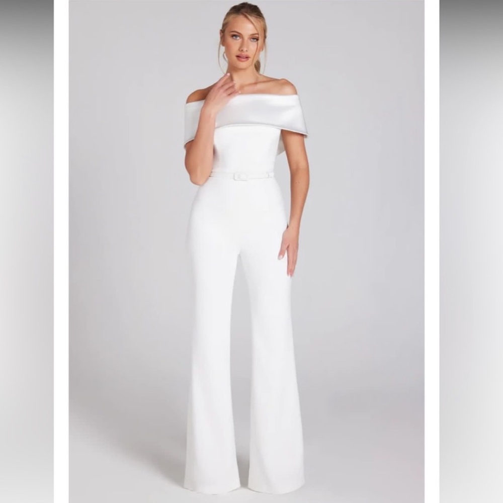 Nadine Merabi Ashley White Jumpsuit - Size SM / US 6 / UK 10